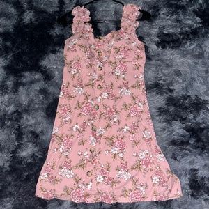 Floral Dress with Buttons Down Front